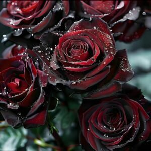Black Red Velvet Rose Seeds – 300 Dark Red Seeds for Elegant Blooms